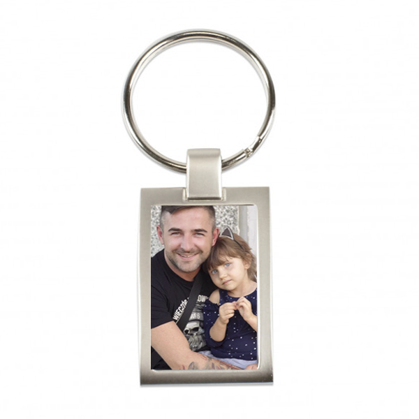 Porte-clés en métal mat
